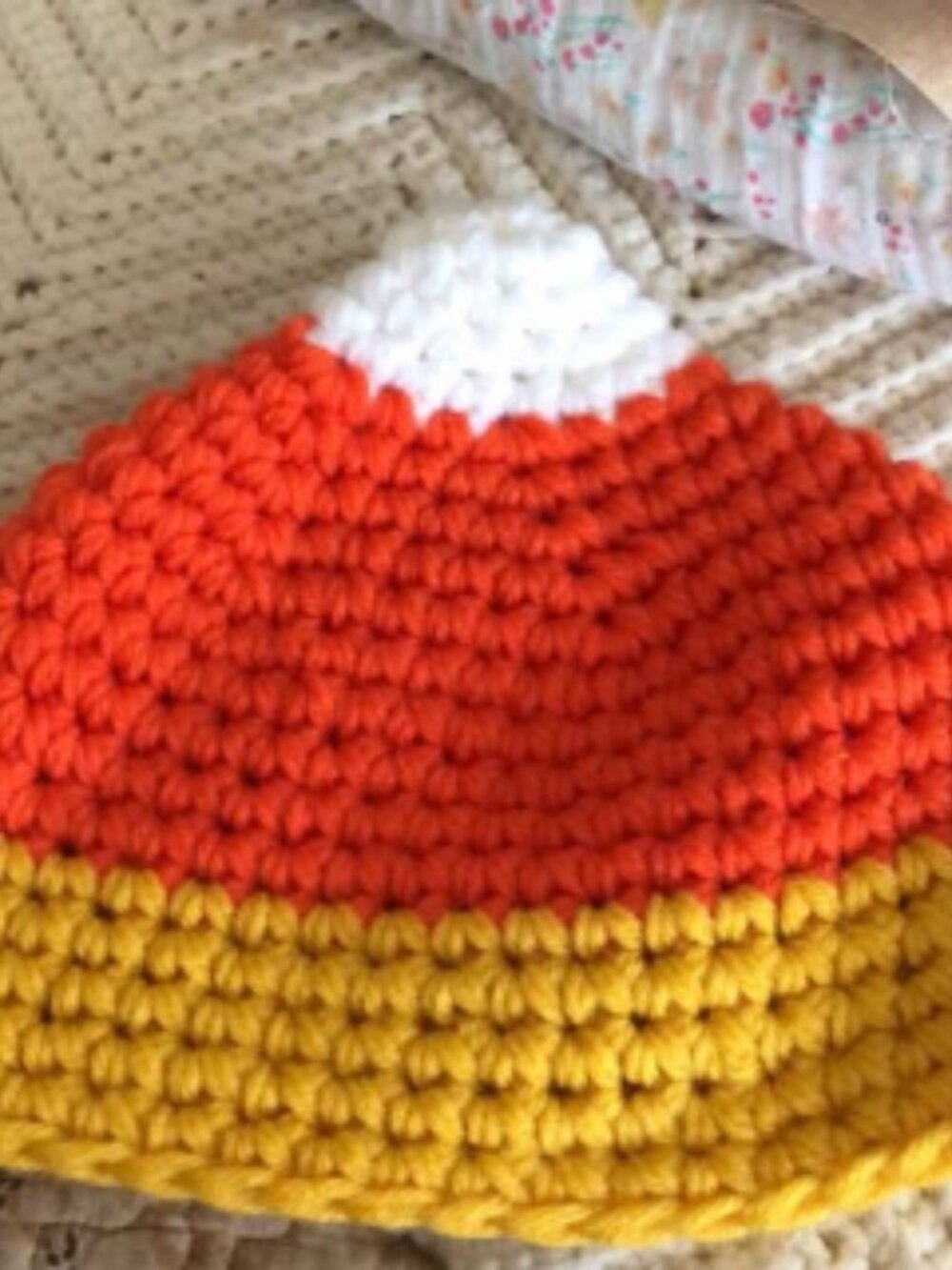 Handcrafted Crochet Candy Corn Hat Child